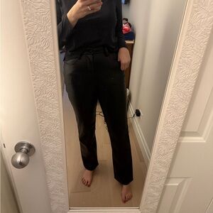 Good American faux black leather pants